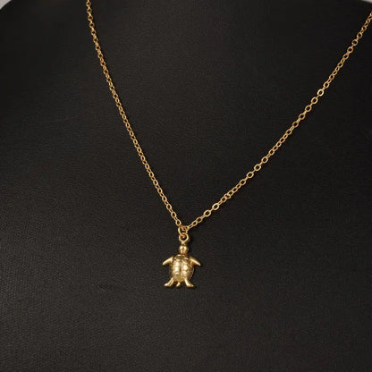 1Pc Women Summer Sea Animal Turtle Grunge Pendant Necklaces DIY Alloy Vintage Marine Life Tortoise Men Collares Jewelry Bulk