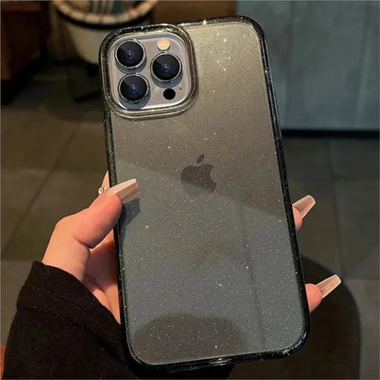 Luxury Bling Glitter Clear Phone Case for Iphone 17 16 15 14 13 12 11 Pro Max X XR XS 7 8 plus Shockproof Transparent Soft Cover