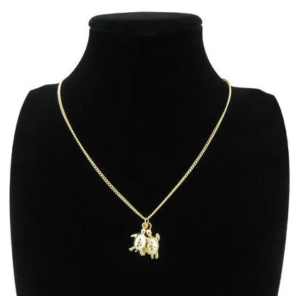 1Pc Women Summer Sea Animal Turtle Grunge Pendant Necklaces DIY Alloy Vintage Marine Life Tortoise Men Collares Jewelry Bulk